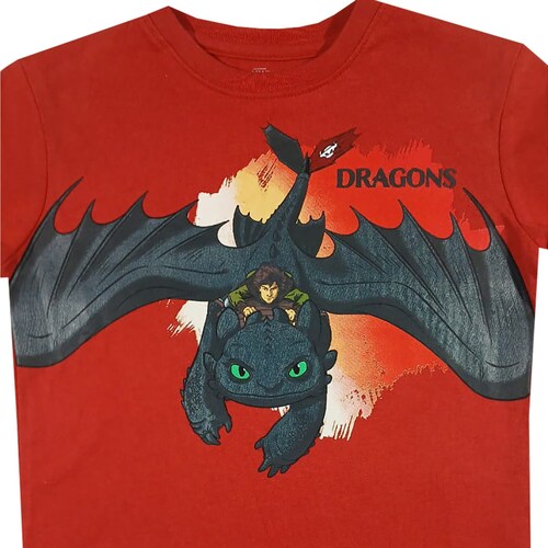 Playera con Diseño Cómo Entrenar a Tu Dragón Manga Corta para Niño