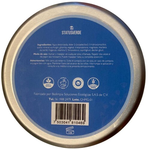 Crema de Cloruro de Magnesio, Retinol Y Vitamina e de 200 G