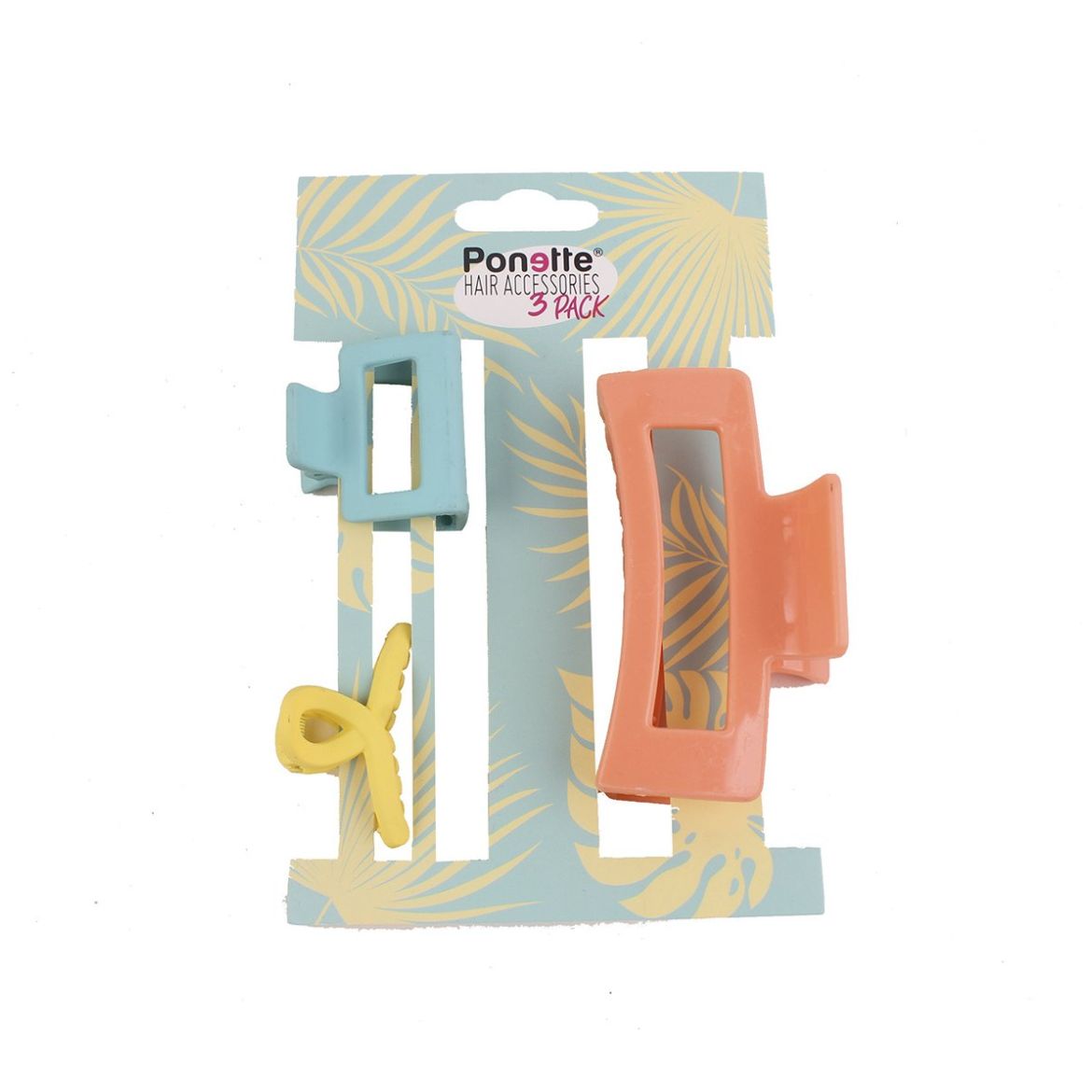 Pinzas 3 Pzs Naranja Azul Amarillo Ponette