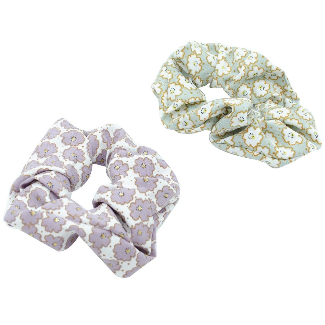 Scrunchies 2 Pz Margarita Morado Turquesa Ponette