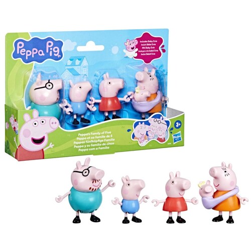 Peppa Pig Set de Figuras Familia de Cinco