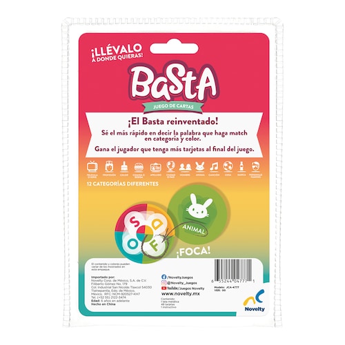 Juego de Mesa Basta Tin Novelty