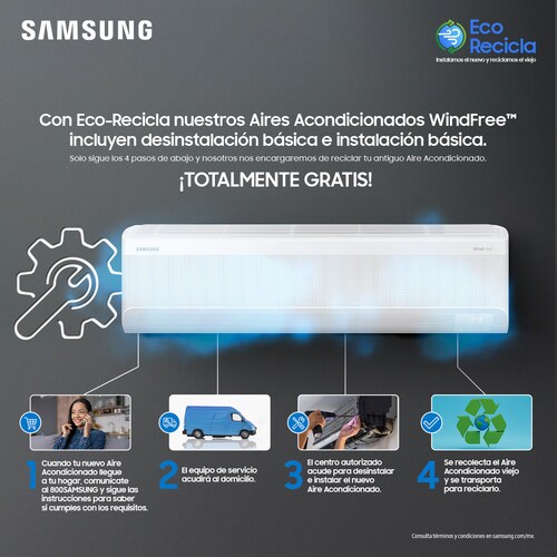 Mini Split Samsung Windfree Inv 220V 12000Btu