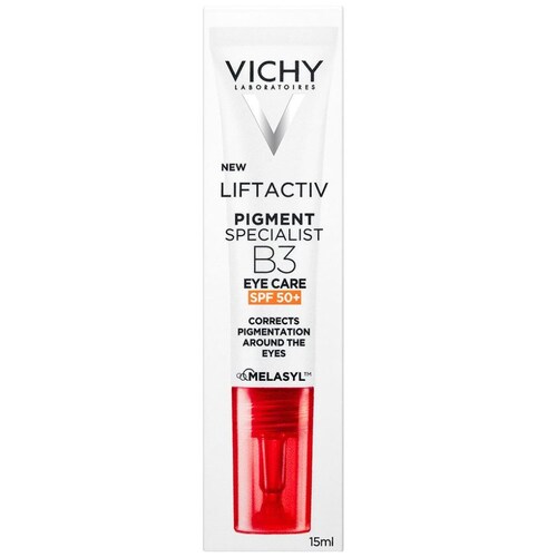 Vichy Liftactiv B3 Eyes Spf 50+15Ml, Contorno de Ojos con una Alta Protección Solar.