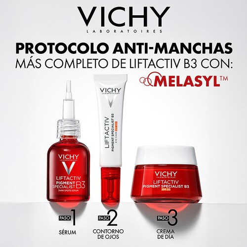 Vichy Liftactiv B3 Eyes Spf 50+15Ml, Contorno de Ojos con una Alta Protección Solar.