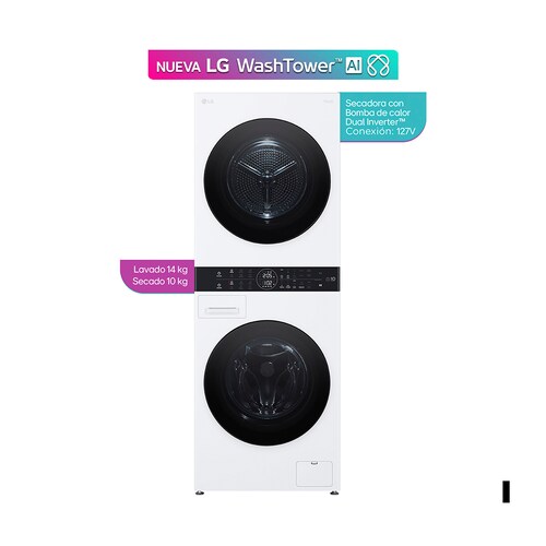Torre de Lavado LG Inverter 14 Kg Wk14Ws6
