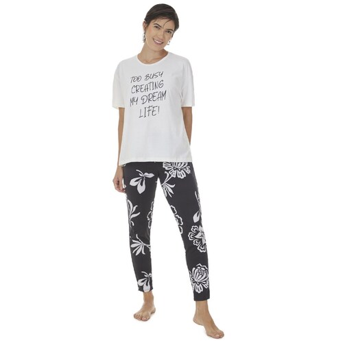 Conjunto Pijama Tops & Bottoms para Mujer