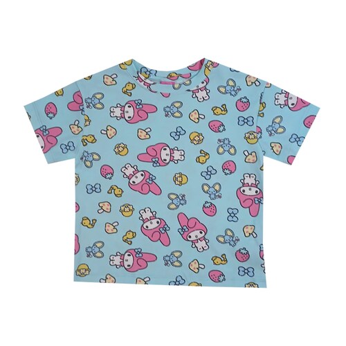 Playera Manga Corta Diseño My Melody Hello Kitty para Niña