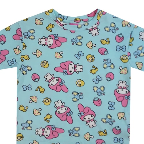 Playera Manga Corta Diseño My Melody Hello Kitty para Niña