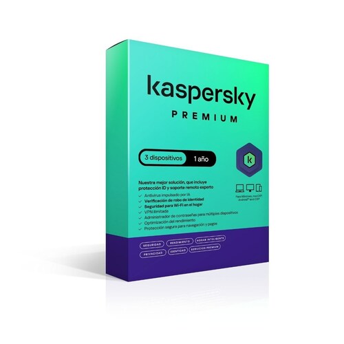 Kaspersky Premium para 3 Dispositivos 1 Año