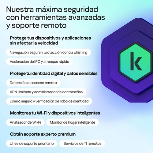 Kaspersky Premium para 3 Dispositivos 1 Año