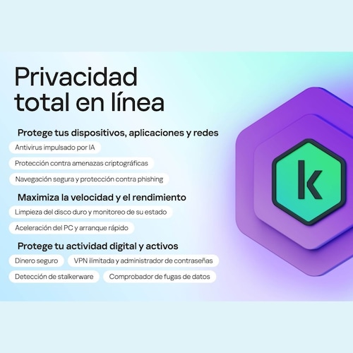 Kaspersky Plus para 3 Dispositivos 1 Año