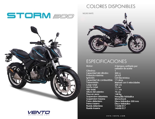 Motocicleta Vento Storm 2.0 300Cc 2025