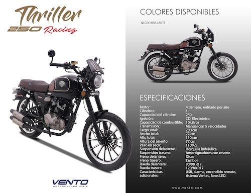 Motocicleta Vento Thriller 250Cc 2025