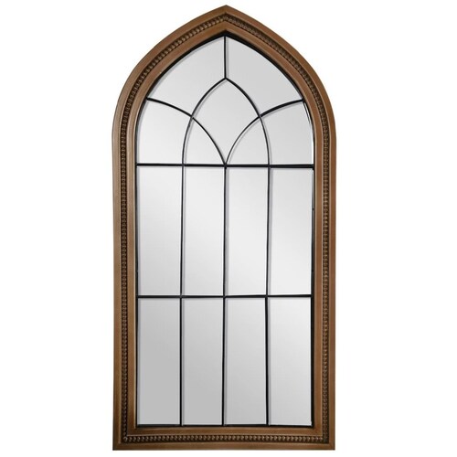 Decorativo de Pared Wood Metal Mirror Vintage Home