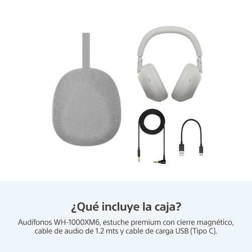 Audífonos Inalámbricos Sony Wh1000Xm6 Plata