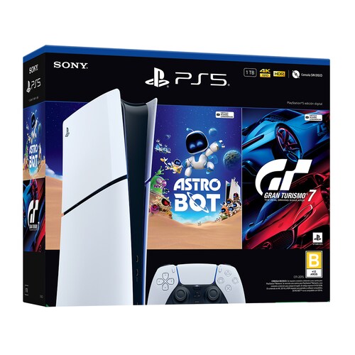 Consola Playstation 5 Edición Digital con Astro Bot y Gran Turismo 7