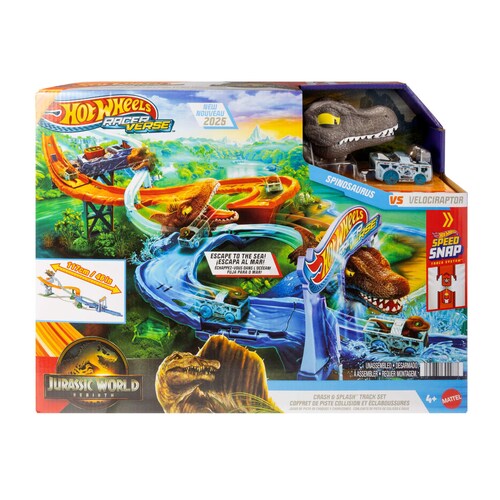 Hot Wheels Racerverse Pista de Juguete Jurassic World