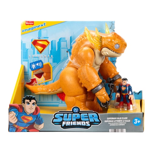 Imaginext Dc Super Friends Figura de Acción Superman Y Kaiju