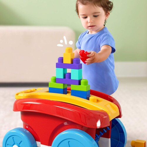 Mega Bloks Juguete de Construcción Vagón Recoge Bloques
