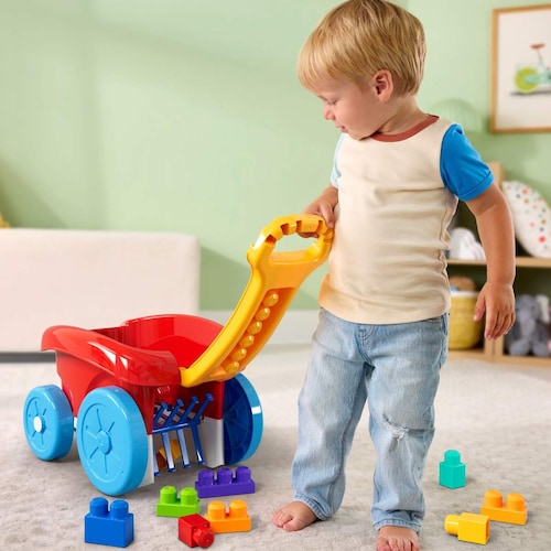Mega Bloks Juguete de Construcción Vagón Recoge Bloques