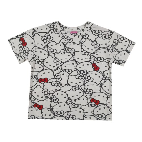 Playera con Estampado Hello Kitty Manga Corta para Niña