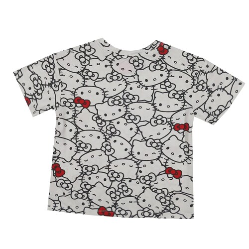 Playera con Estampado Hello Kitty Manga Corta para Niña