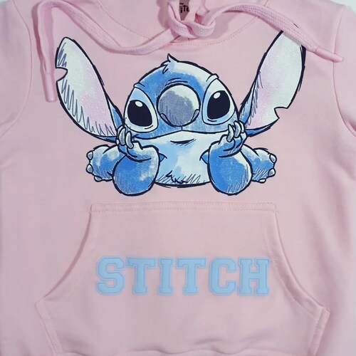 Sudadera con Capucha Diseño Disney Stitch para Niña