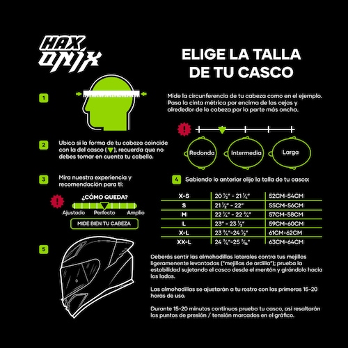 Casco Integral para Motociclista Hax Onix Scar