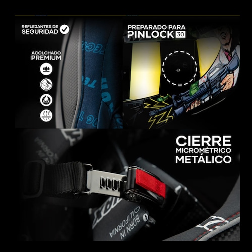 Casco Integral para Motociclista Hax Onix Scar
