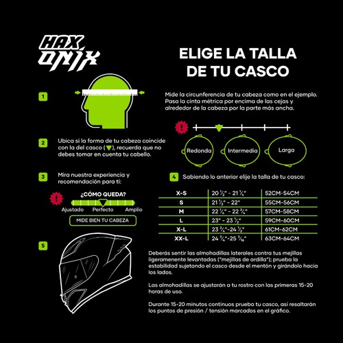 Casco Integral para Motociclista Hax Onix Ghost