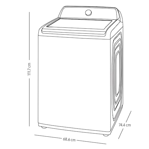 Lavadora Samsung Carga Superior 21Kg Wa21A3341Gw