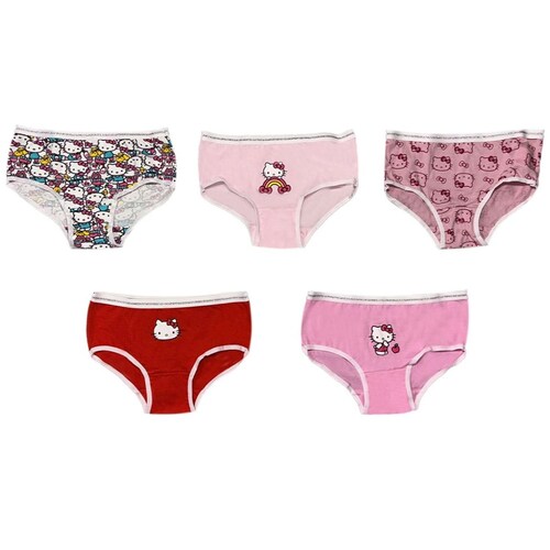 Set 5 Pack Panties con Diseño Hello Kitty para Bebé Niña