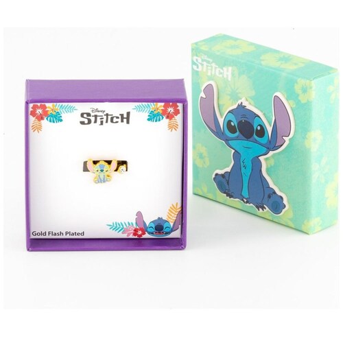 Anillo Stitch Dorado Disney