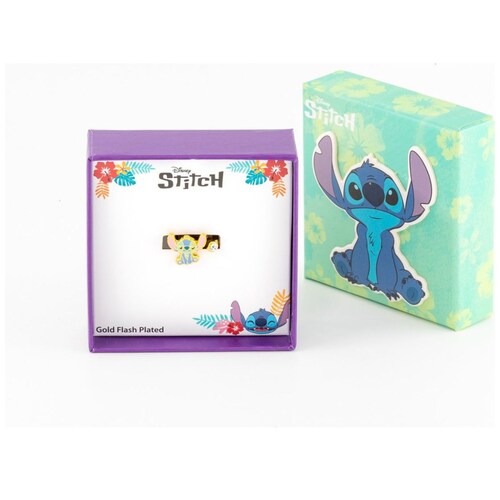 Anillo Stitch Dorado Disney