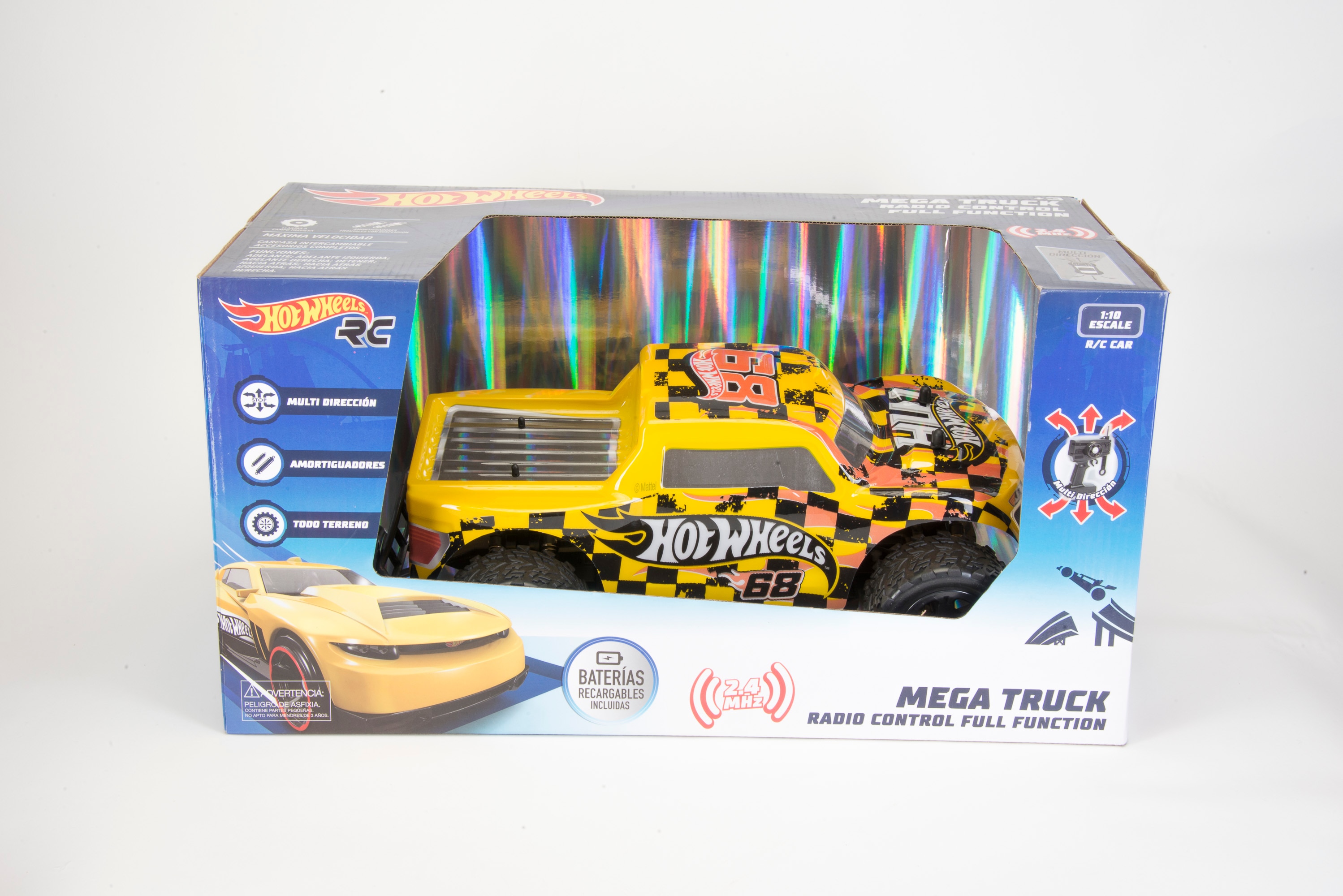 Vehiculo Radio Control Mega Truck Hot Wheels 1:10
