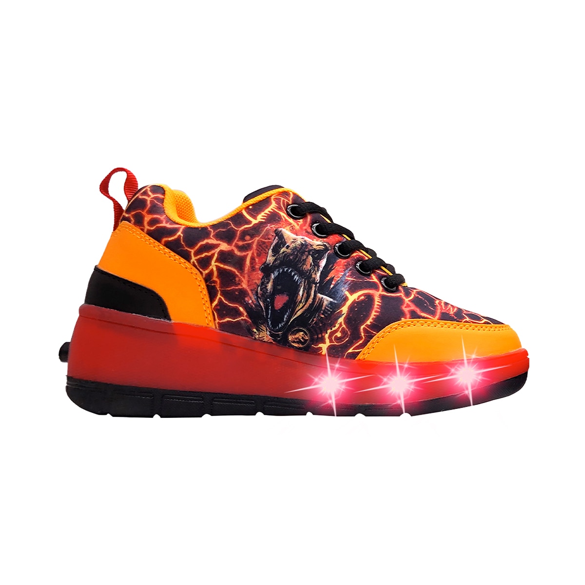 Tenis-Patín con Luces Talla 23 Jurassic Dragon Flying Wheel