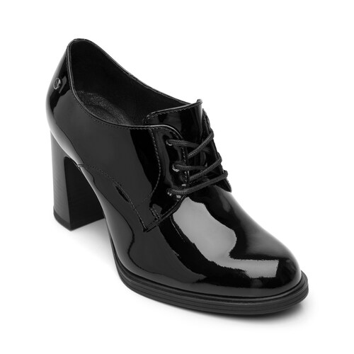 Zapato Derby con Tacón Flexi Mariela en Charol para Mujer