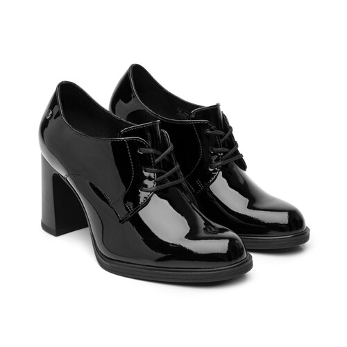 Zapato Derby con Tacón Flexi Mariela en Charol para Mujer