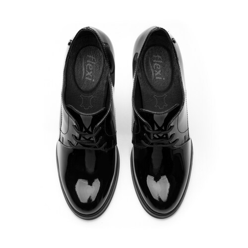 Zapato Derby con Tacón Flexi Mariela en Charol para Mujer