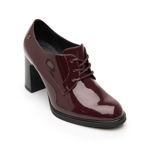Zapato Derby con Tacón Flexi Mariela en Charol para Mujer