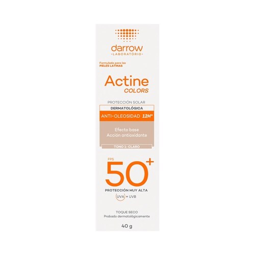 Crema Darrow Actine Colors Protector Solar Tono 1 Claro 40Gr
