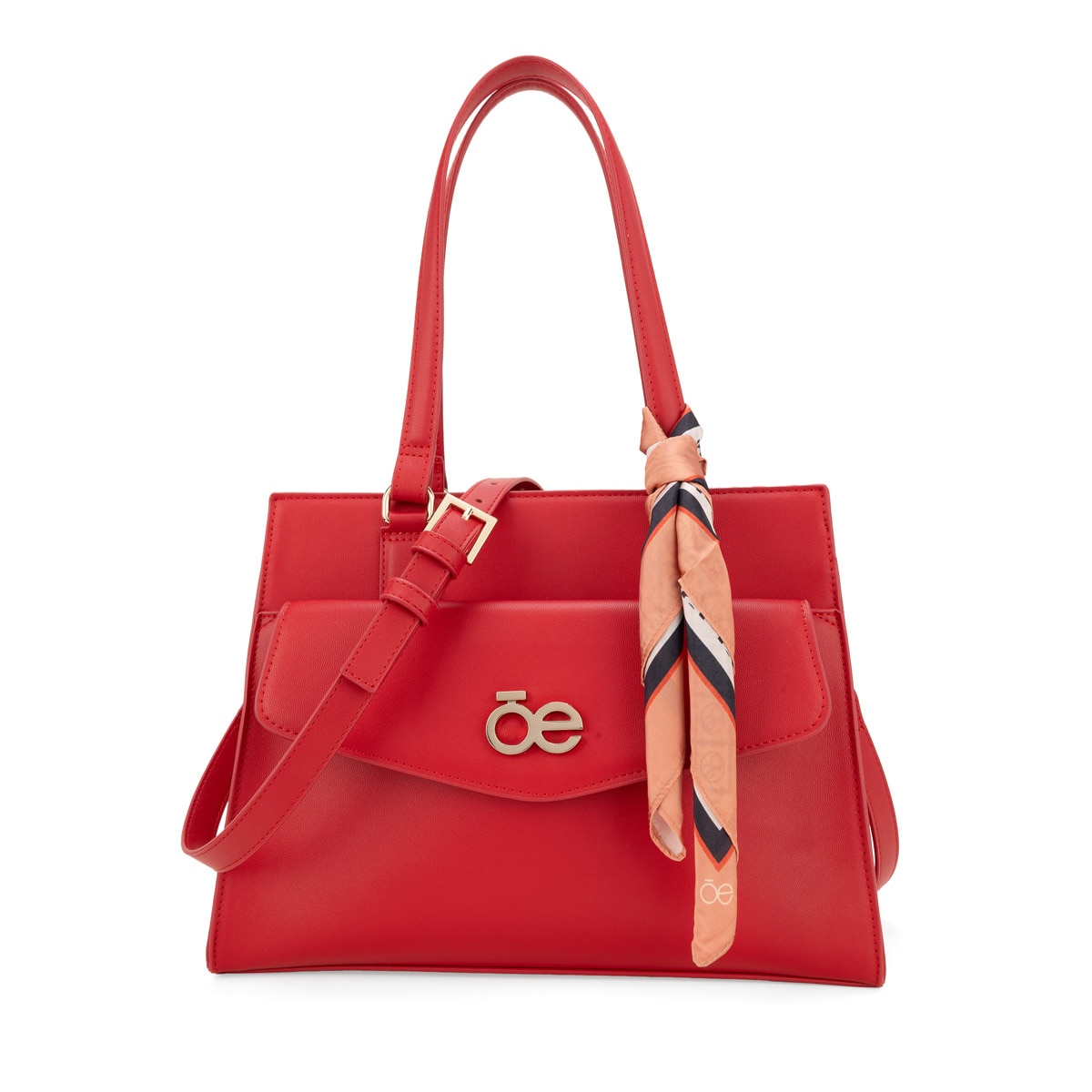 Bolso Satchel Cloe Rojo para Mujer
