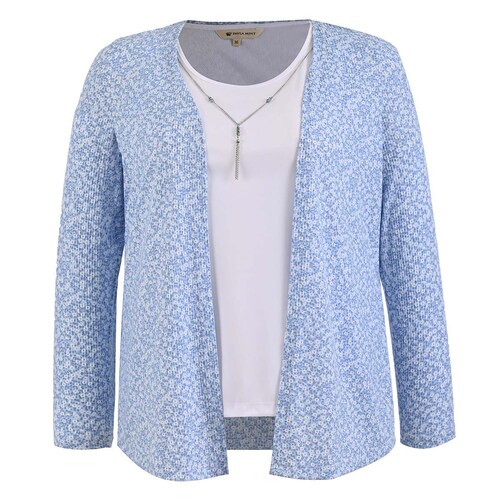 Blusa Tipo Cozy con Top Pavla Mint para Mujer Curvy