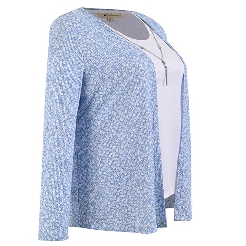 Blusa Tipo Cozy con Top Pavla Mint para Mujer Curvy