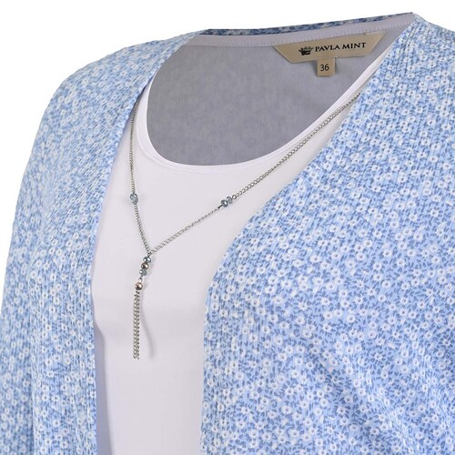 Blusa Tipo Cozy con Top Pavla Mint para Mujer Curvy
