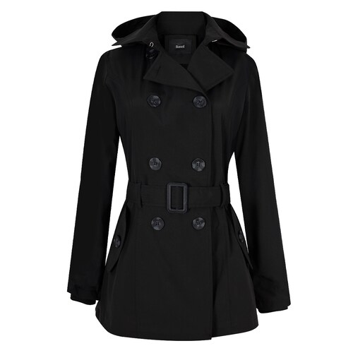 Gabardina con Capucha Desmontable e Interior Afelpado Basel para Mujer
