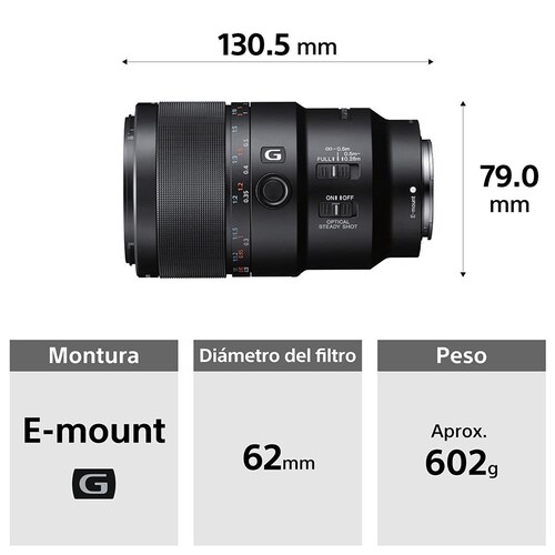 Lente Sony Fe 90 Mm F2.8 Macro G Oss Sel90M28G