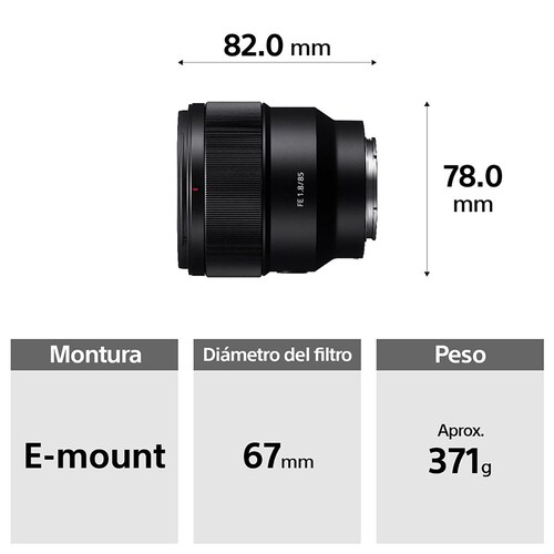 Lente Sony Fe 85Mm F1.8
