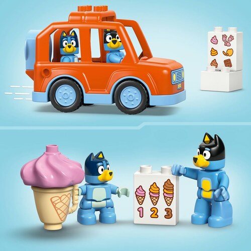 Duplo Bluey Excursión a la Heladería con Bluey